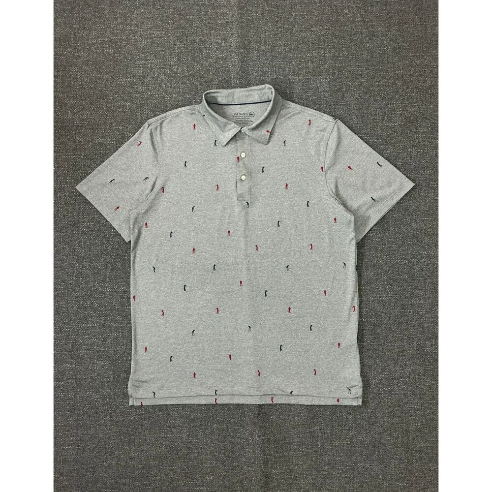 Vineyard Vines Jim Nantz Palmero Brrr Cooling Golfer Print Polo Shirt Mens L AOP